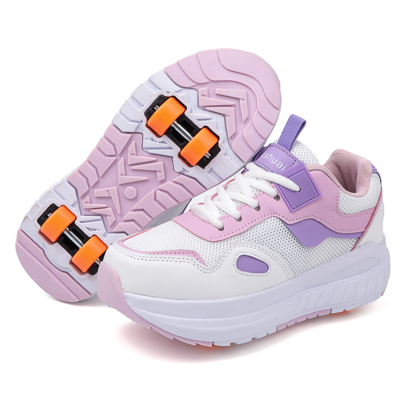 Kids Roller Skates 4 Wheels De - Running Shoes ulasan dan harga